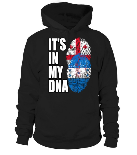 Georgian And Honduran Mix Heritage DNA Flag Hoodie Unisex