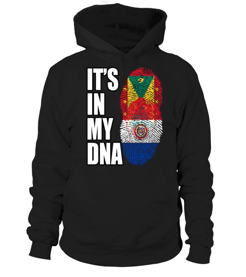 Grenadian And Paraguayan Mix Heritage DNA Flag Hoodie Unisex