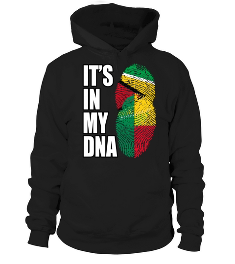 Guyanese And Benin Mix Heritage DNA Flag Hoodie Unisex