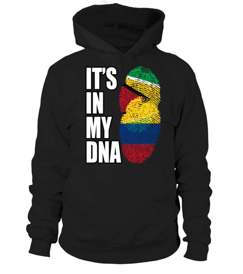 Guyanese And Colombian Mix Heritage DNA Flag Hoodie Unisex