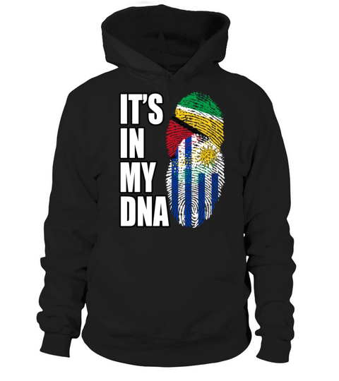 Guyanese And Uruguayan Mix Heritage DNA Flag Hoodie Unisex