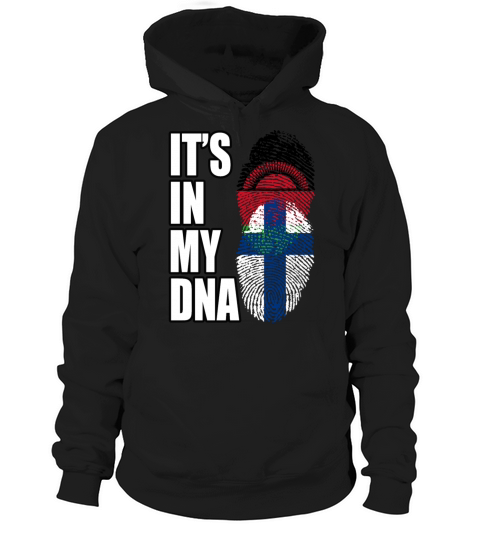 Malawian And Finland Mix Heritage DNA Flag Hoodie Unisex