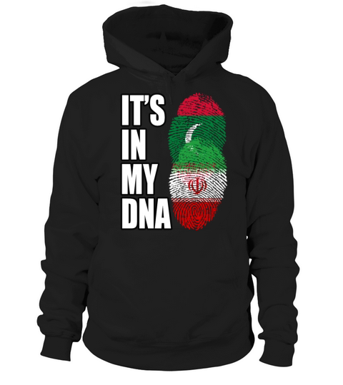 Maldivian And Iranian Mix Heritage DNA Flag Hoodie Unisex