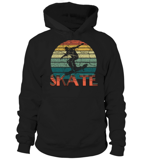 Retro Skate Skating Board Vintage Skateboard Hoodie Unisex