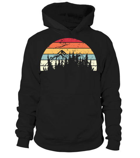 Retro Trekking Sunset Vintage hiking Sunrise Hoodie Unisex