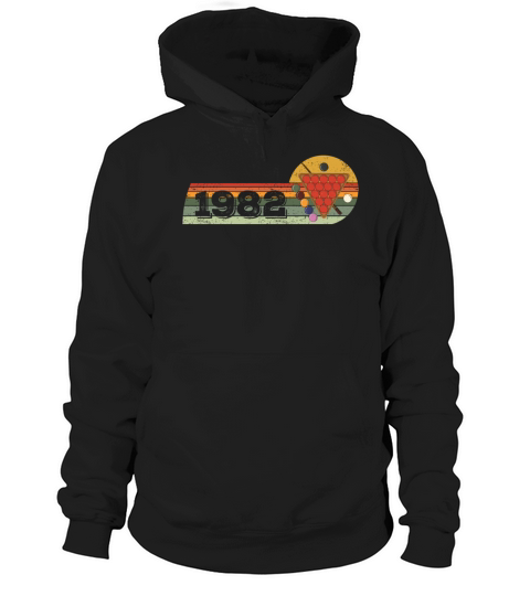 Snooker Snooker-game Vintage born 1982 Birthday Hoodie Unisex