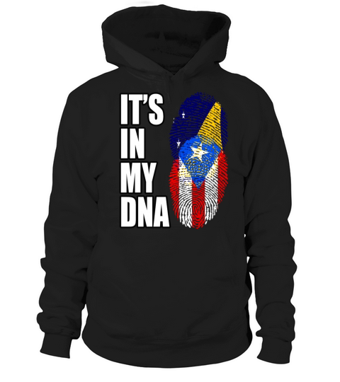 Tokelauan And Puerto Rican Mix Heritage DNA Flag Hoodie Unisex