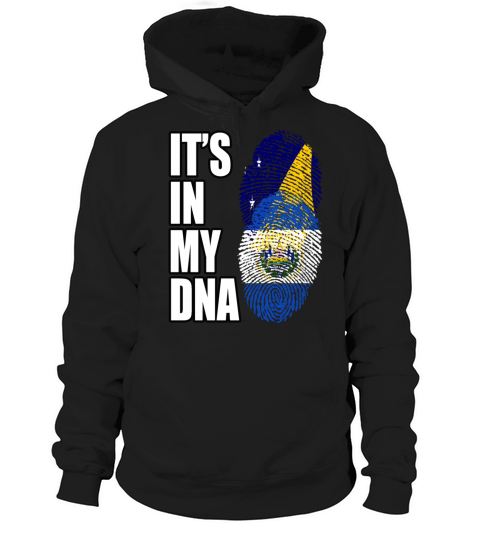 Tokelauan And Salvadoran Mix Heritage DNA Flag Hoodie Unisex