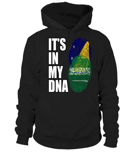 Tokelauan And Saudi Arabian Mix Heritage DNA Flag Hoodie Unisex