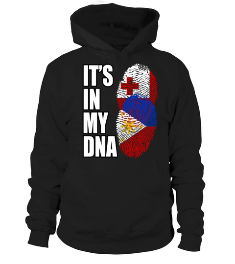 Tongan And Filipino Mix Heritage DNA Flag Hoodie Unisex