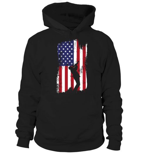 Trumpet Player American Flag Hoodie Unisex