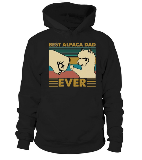 Vintage Best Alpaca Dad Ever Funny Fathers Day Hoodie Unisex