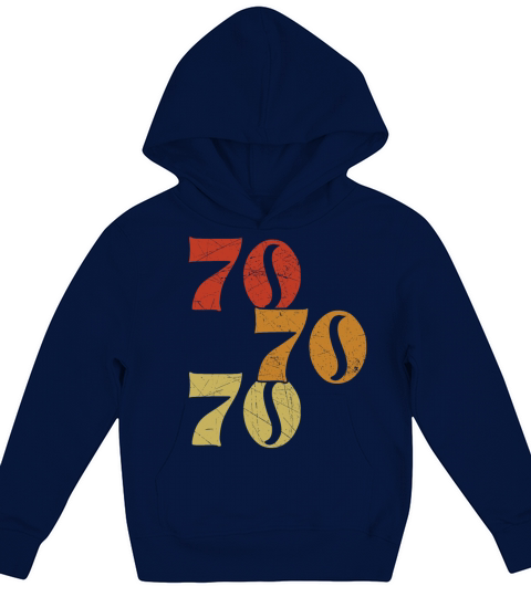 Retro 70s 1970 Vintage Seventies Party 1970s Kids Hoodie