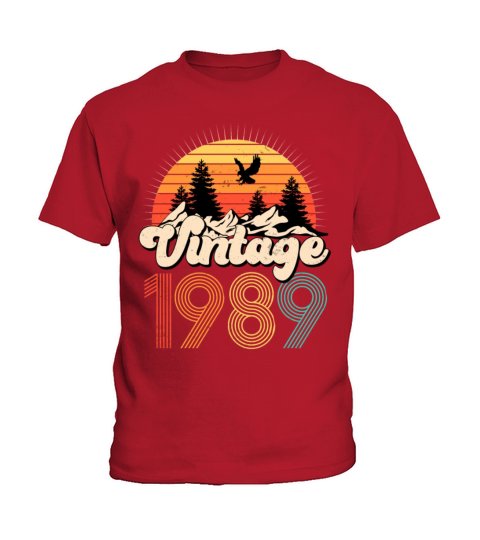 1989 Birthday Shirt Vintage 1989 Hiking Birthday Kids T-Shirt