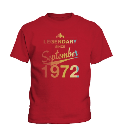 50th Birthday 50 Year Old Born September 1972 Gift Kids T-Shirt