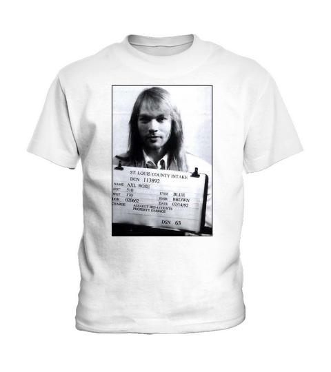 Axl Roses Mugshot 1992 TShirt Kids T-Shirt