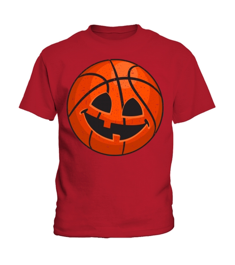 Basketball Pumpkin Vintage Halloween Kids T-Shirt