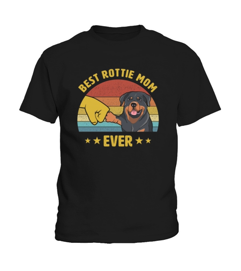 Best Rottweiler Mom Ever Vintage Puppy Lover Gift Kids T-Shirt