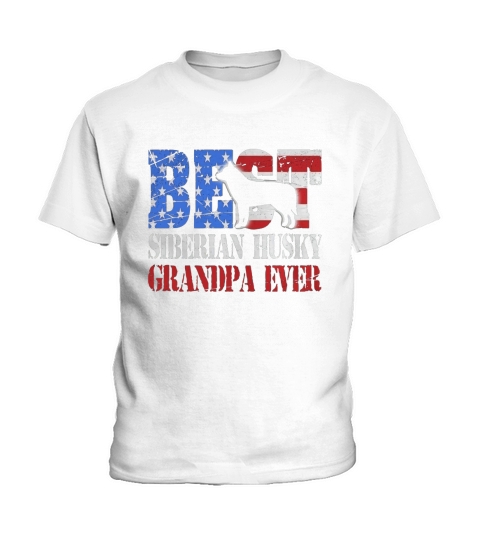Best Siberian Husky Grandpa Ever shirt Kids T-Shirt