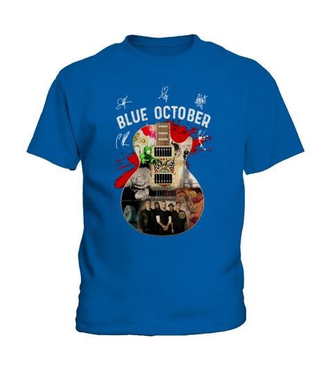 Blue October guitar signatures shirt Kids T-Shirt