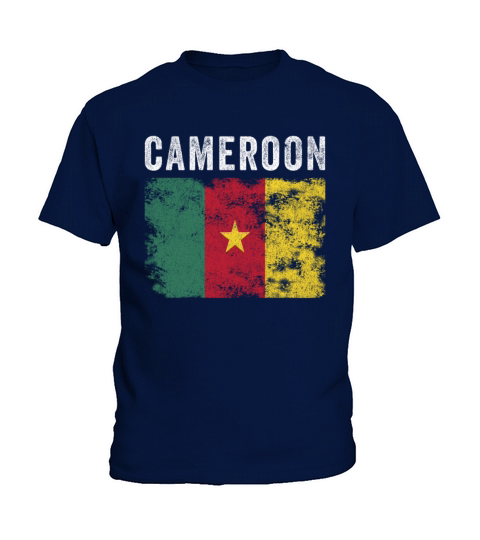 Cameroon Flag Vintage - Cameroonian Flag Kids T-Shirt