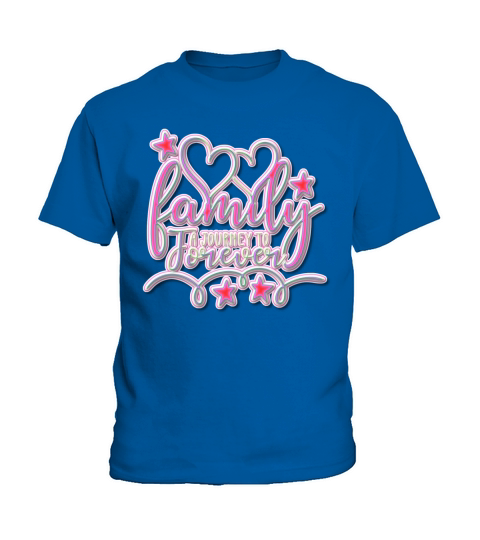 Family Journey to Forever Colorful Text Kids T-Shirt