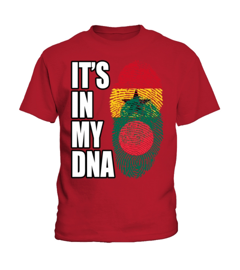 Ghanaian And Bangladeshi Mix Heritage DNA Flag Kids T-Shirt