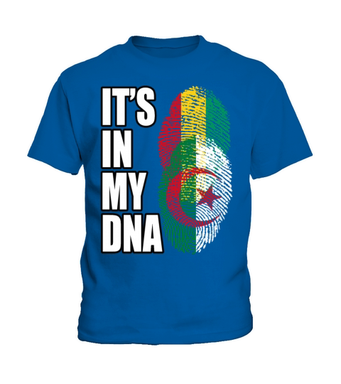 Guinean And Algerian Mix Heritage DNA Flag Kids T-Shirt