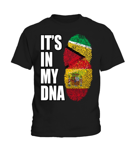 Guyanese And Spaniard Mix Heritage DNA Flag Kids T-Shirt