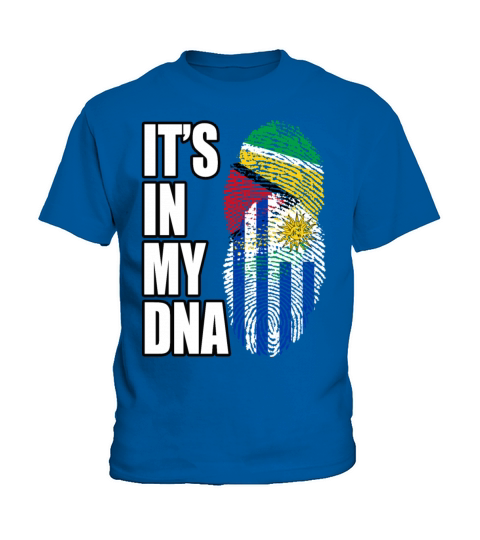 Guyanese And Uruguayan Mix Heritage DNA Flag Kids T-Shirt