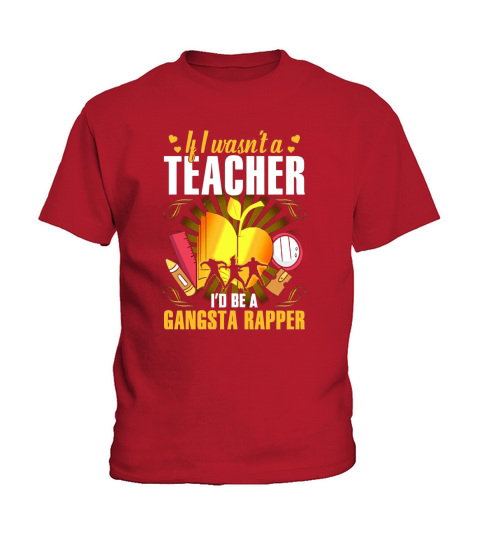 If I wasn’t a teacher I’d be a gangsta rapper - Ladies Flowy Tank Kids T-Shirt