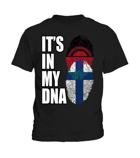 Malawian And Finland Mix Heritage DNA Flag Kids T-Shirt