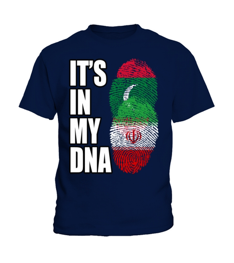 Maldivian And Iranian Mix Heritage DNA Flag Kids T-Shirt