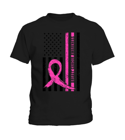Pink Ribbon Breast Cancer Awareness Month American Kids T-Shirt