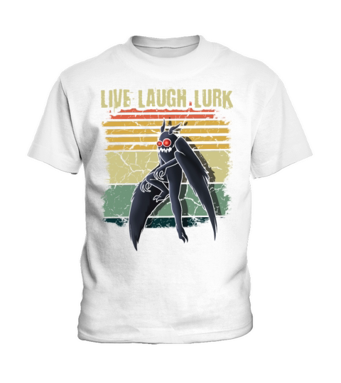 Retro Mothman Moth Man Lurk Cryptid Halloween Kids T-Shirt