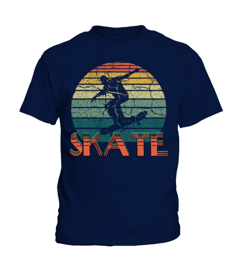 Retro Skate Skating Board Vintage Skateboard Kids T-Shirt