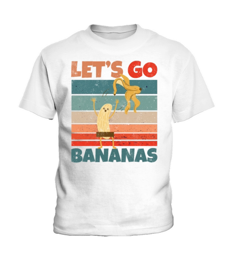 Retro Vintage Lets Bananas Funny Strip Banana Kids T-Shirt