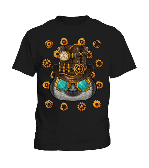 Steampunk Penguin Medieval Victorian Steam Powered Kids T-Shirt