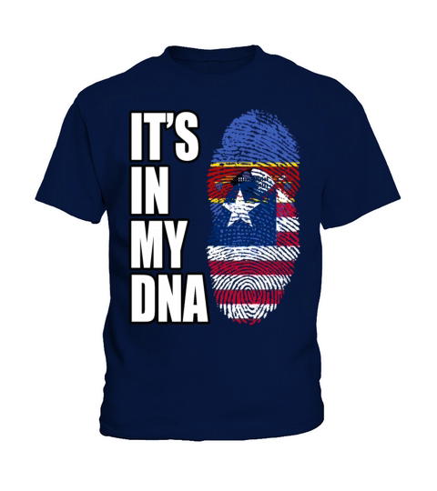 Swazi And Liberian Vintage Heritage DNA Flag Kids T-Shirt