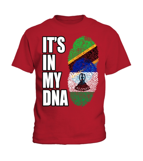 Tanzanian And Basotho Vintage Heritage DNA Flag Kids T-Shirt