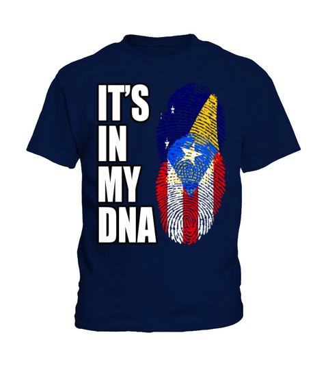 Tokelauan And Puerto Rican Mix Heritage DNA Flag Kids T-Shirt