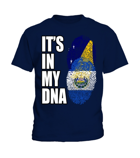 Tokelauan And Salvadoran Mix Heritage DNA Flag Kids T-Shirt