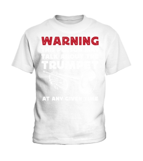 Trumpet Player Vintage Warning Kids T-Shirt