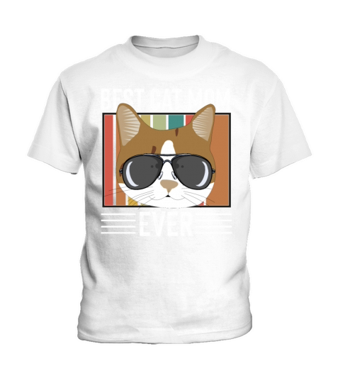 Vintage Best Cat mom Ever Bump T Shirt Kids T-Shirt
