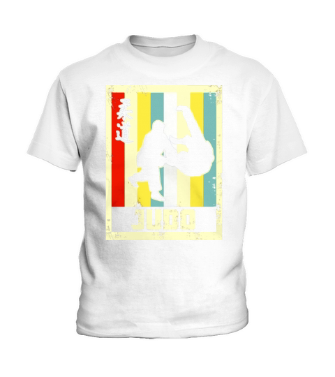 Vintage Style Judo Silhouette - Japanese Symbol Tee Shirt Kids T-Shirt