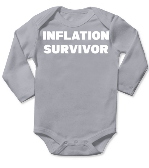 2022 inflation survivor Long Sleeve Baby One-Piece
