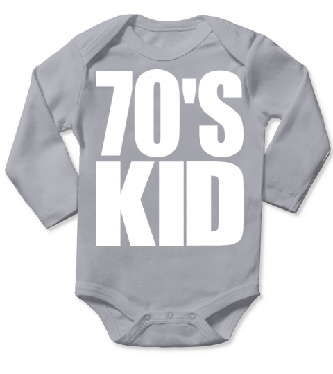 70s Kid Funny Vintage Costume Long Sleeve Baby One-Piece