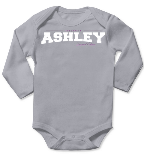 Ashley Name Limited Edition Funny Retro Vintage Long Sleeve Baby One-Piece