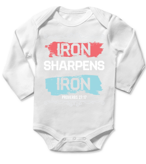 bible verse iron jesus faith Long Sleeve Baby One-Piece