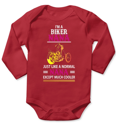 Biker Nana Long Sleeve Baby One-Piece